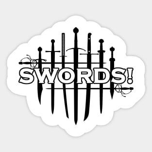 SWORDS! (light) Sticker